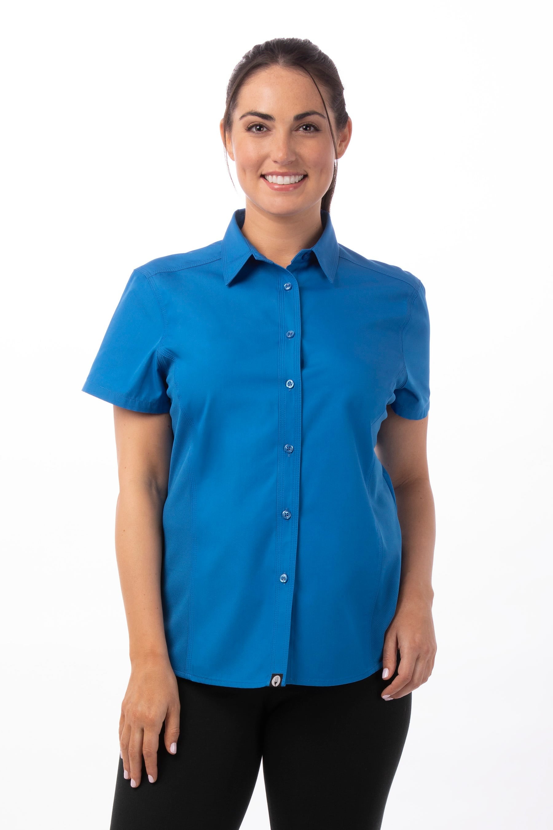 SHIRT-ESS-WOMENS-COOK-CV-S/S /BLUE /XL