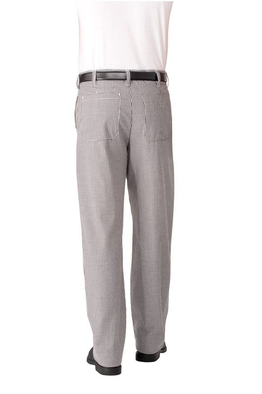 Blk & Wht Check PantPoly Cotton - Zip Front - 56