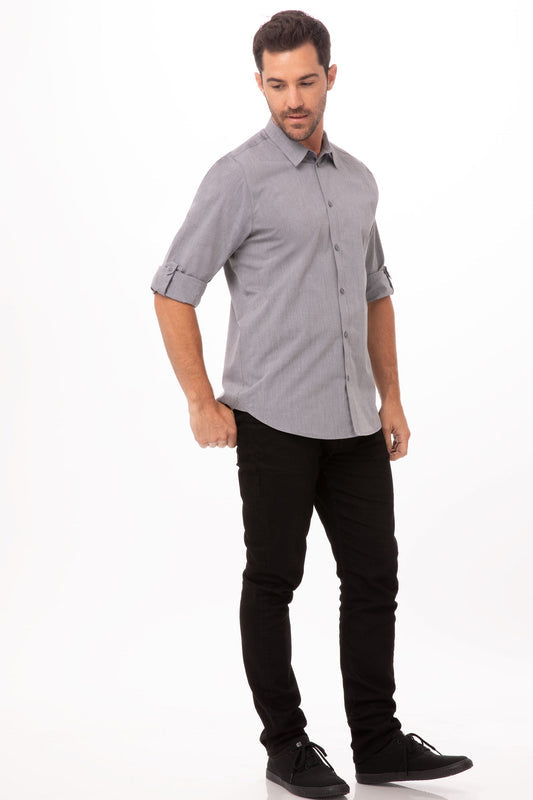 SHIRT-URB-CHAMBRAY-L/S /GREY /4XL