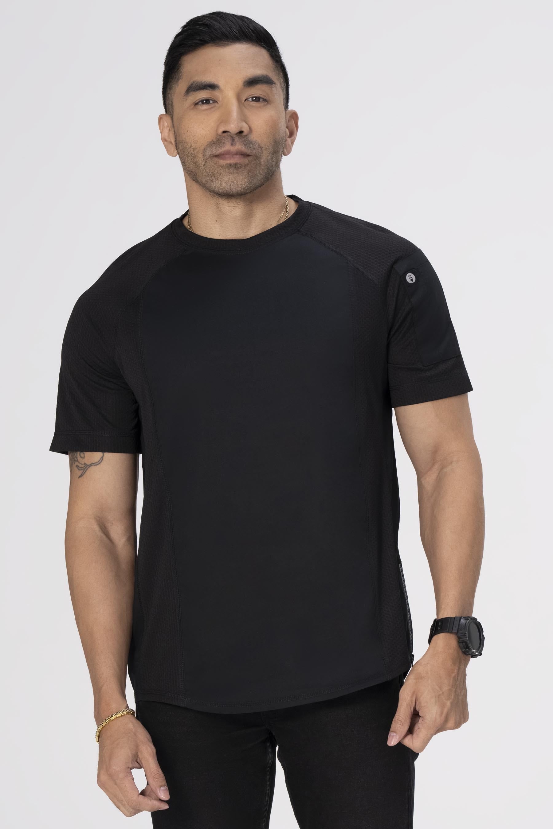 ARYES CREW SHIRT S/S /BLACK/2XL