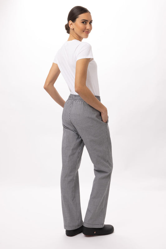 PANT-ESS-WOMENS-BAGGY-RF /BLACK AND WHITE CHECK/SMALL