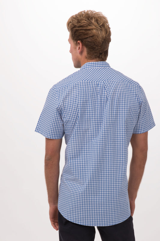 Modern Gingham Short Sleeves Dress Shirt