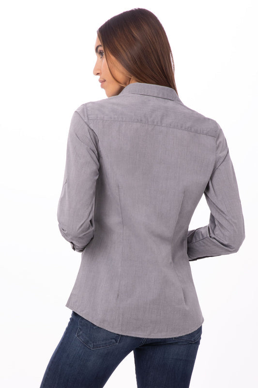 SHIRT-URB-WOMENS-CHAMBRAY-L/S/GREY /3XL