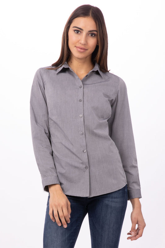 SHIRT-URB-WOMENS-CHAMBRAY-L/S/GREY /3XL