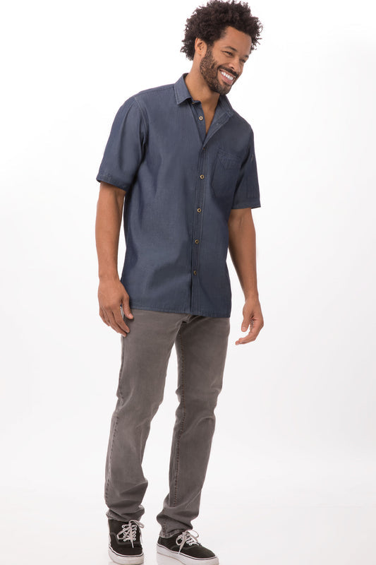 Detroit Short Sleeve Denim Shirt