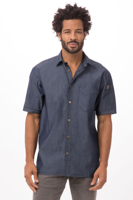 Detroit Short Sleeve Denim Shirt