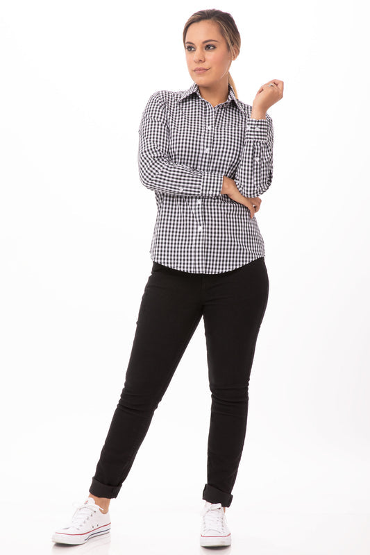 Gingham Females Checkers Dress Shirt