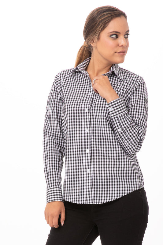 Gingham Females Checkers Dress Shirt