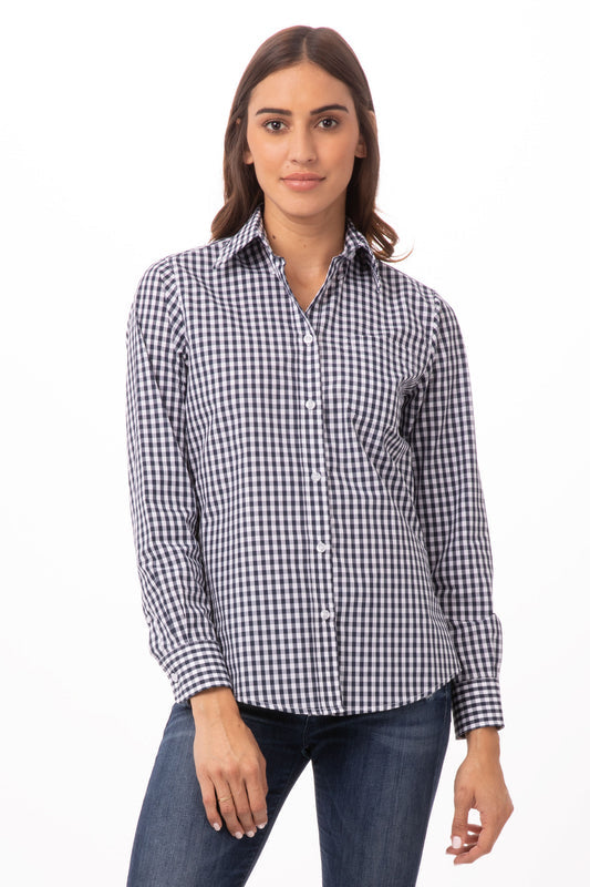 Gingham Females Checkers Dress Shirt